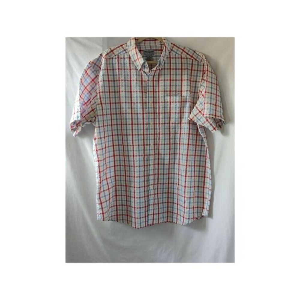 Windham Pointe Men's Plaid Short Sleeve Button Casual Shirt Multicolor‎ Size XL